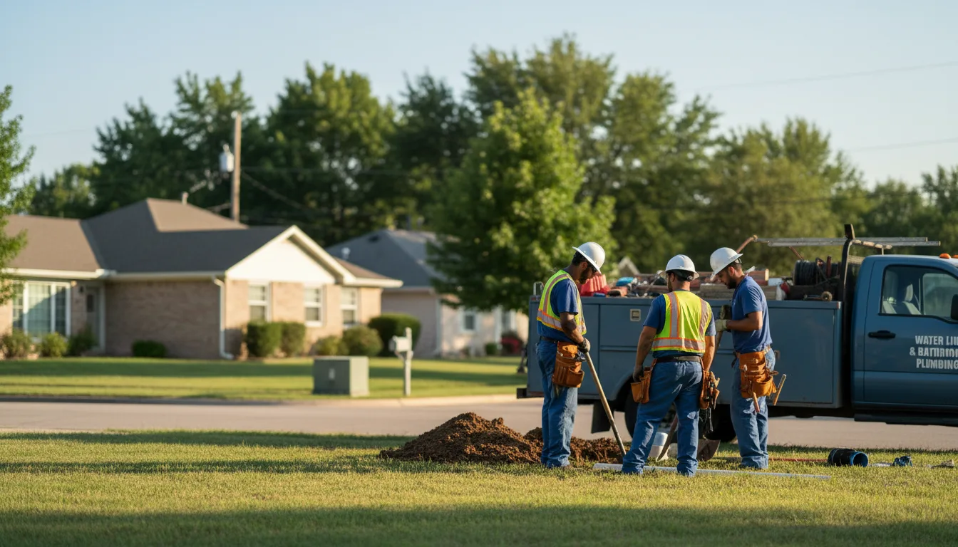 Residential water line and bathroom plumbing service in Emerson, NE